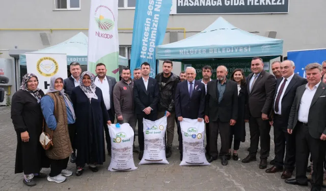 Bursa Nilüfer'den üreticiye İtalyan çimi tohumu desteği