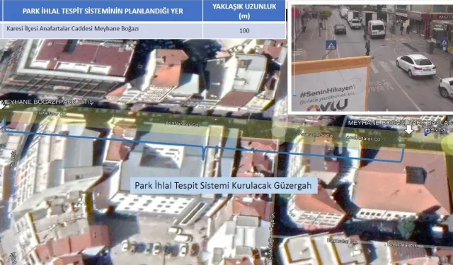 Balıkesir'de park ihlallerine yönelik kamera takip sistemi devreye alınıyor