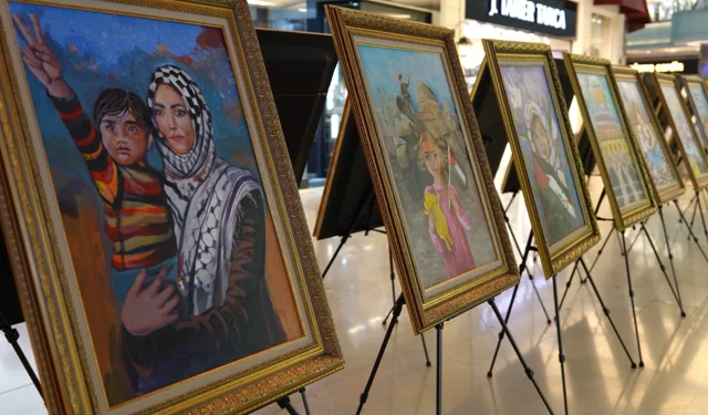 Konya'da Gazzeli çocuklardan 'Sessiz Fırçalar'