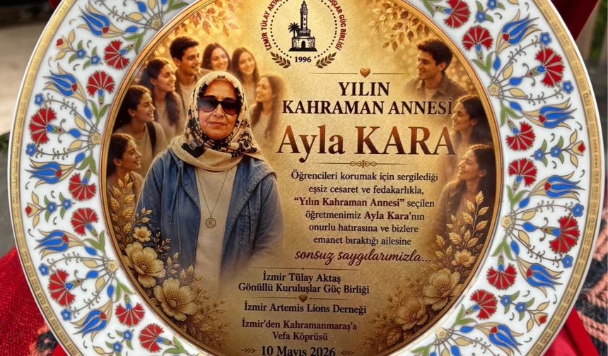 Kahraman öğretmen Ayla Kara'ya 'yılın annesi' ödülü